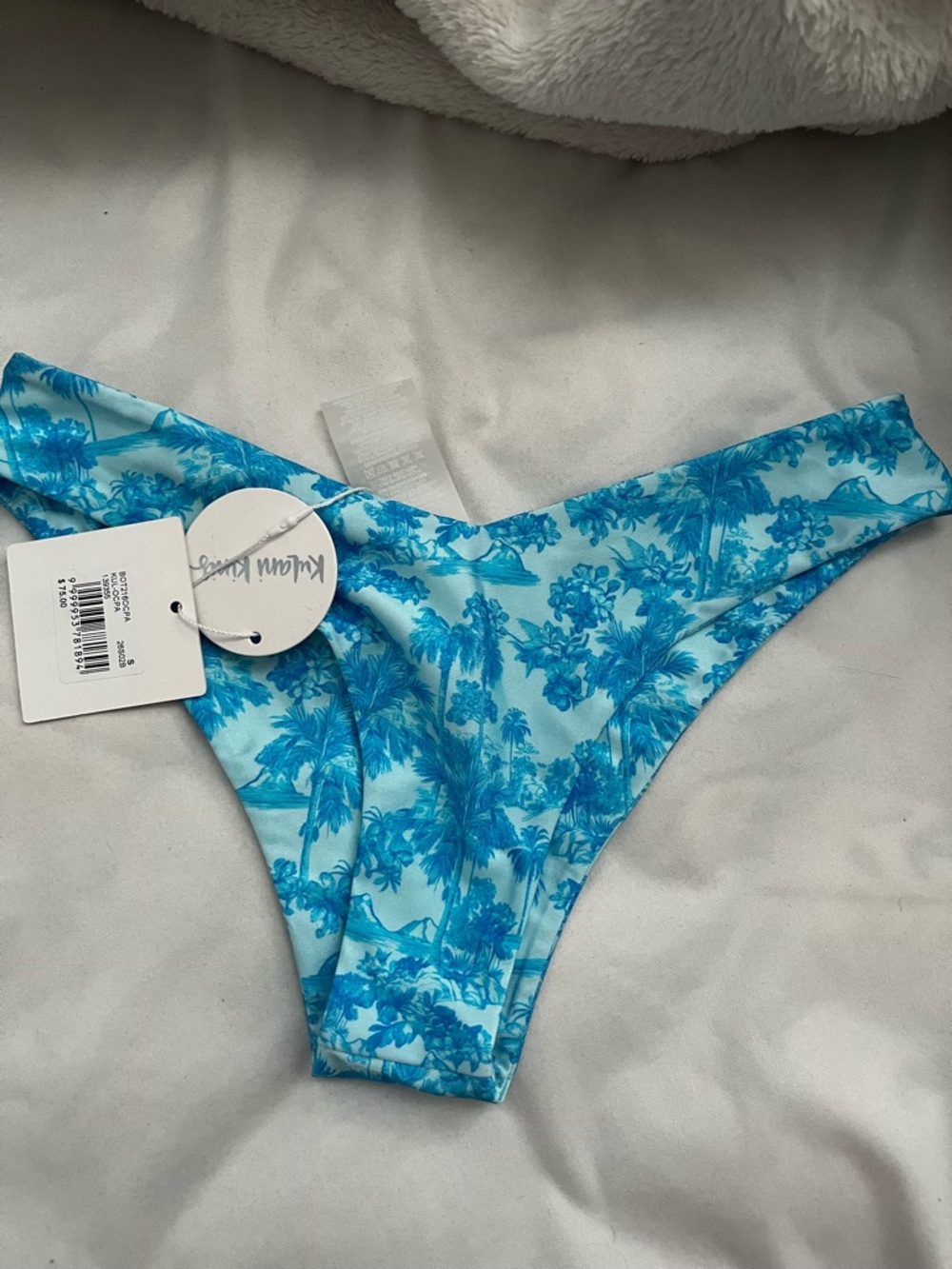 Kulani Kinis Aqua Blue Tropical Bikini Bottom